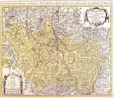 Toul egyházmegye térképe (Lotaringia, Franciaország) (metszet) alkotó: Guillaume Delisle