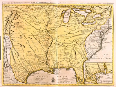 Montana, Észak-Dakota, Minnesota, Wisconsin, Michigan, New York, Wyoming, Dél-Dakota, Nebraska, Iowa, Illinois, Indiana, Ohio, Pennsylvania, Colorado, Kansas, Missouri, Kentucky, Nyugat-Virginia, Oklahoma, Arkansas, Tennessee, Texas, Louisiana, Mississippi alkotó: Guillaume Delisle