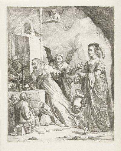 Szent Antal kísértése alkotó: Guillaume Duvivier