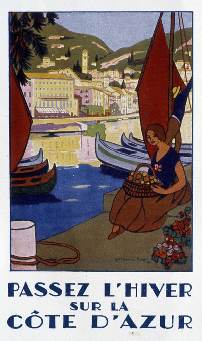 Töltsd a telet a francia Riviérán - Reklámplakát, 20. század - alkotó: Guillaume Georges Roger