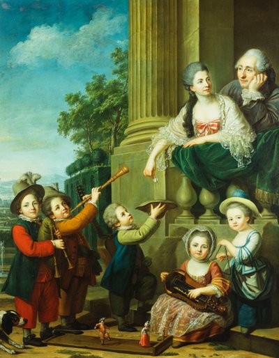 Csoportportré a Perceval családról alkotó: Guillaume Voiriot