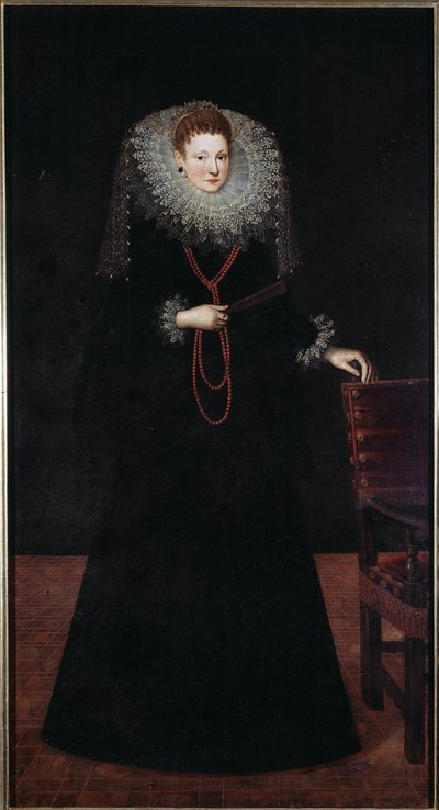 Egy nemes genovai hölgy portréja Guilliam Van Deynen (1575-1624) festménye 1610 Méret: 225x120 cm Musei di Strada Nuova (ex Palazzo Bianco) Genes, Olaszország alkotó: Guilliam van Deynen