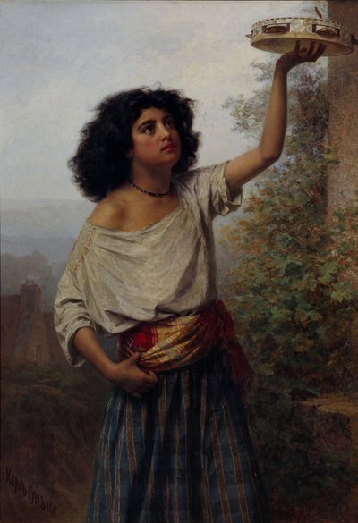 Fiatal cigány nő, 1870 alkotó: Gun