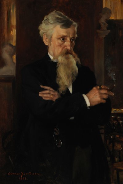 August Schauman újságíró portréja alkotó: Gunnar Berndtson