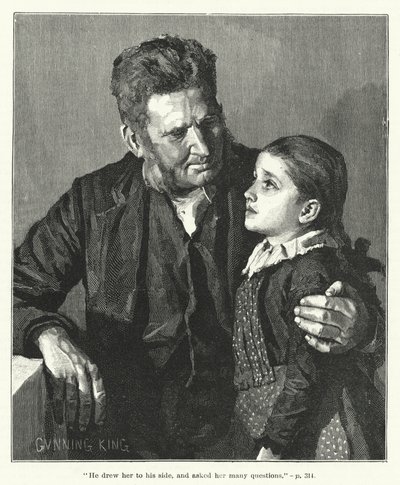 "Maga mellé húzta, és sok kérdést tett fel neki" (metszet) alkotó: Gunning (after) King