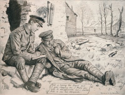 The Letter Home, c1917, 1918 alkotó: Gunning King
