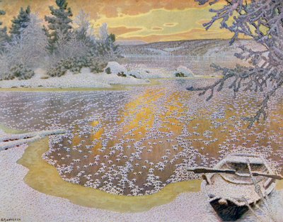 Frost on Ice alkotó: Gustaf Edolf Fjaestad