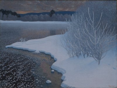 Hoar-Frost on Ice alkotó: Gustaf Edolf Fjaestad