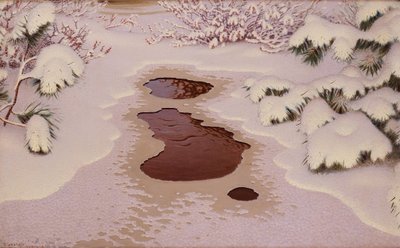 Tavasz télen. alkotó: Gustaf Fjaestad