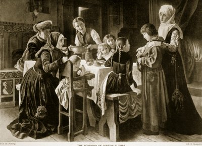 Luther Márton gyermekkora, illusztráció a "Hutchinson