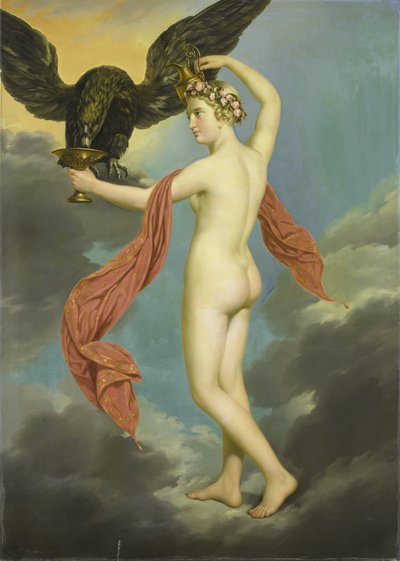 Hebe Jupiterrel egy sas képében alkotó: Gustav Adolphe Diez