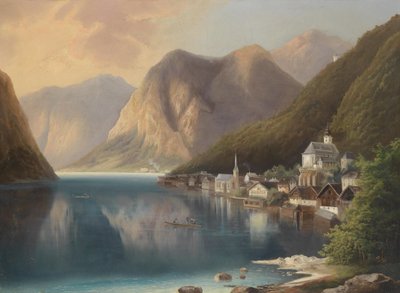 Hallstadt kilátása alkotó: Gustav Barbarini