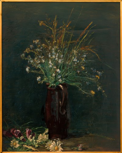 Nefelejcs csendélet alkotó: Gustav Crecelius