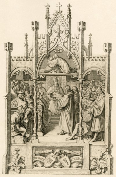 Luther imádkozik alkotó: Gustav Ferdinand Leopold Konig