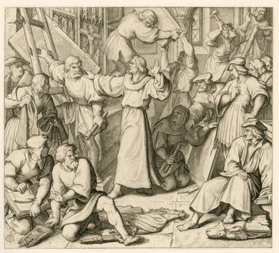Luther Márton az ikonoklászma ellen alkotó: Gustav Ferdinand Leopold Konig