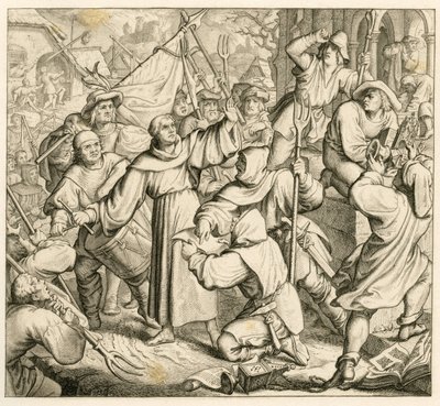 Luther Márton Seeburgban prédikál a parasztháború ellen alkotó: Gustav Ferdinand Leopold Konig
