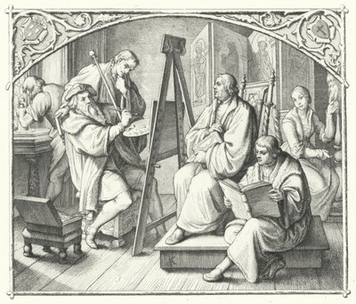 Luther Márton Lucas Cranach idősebb festményéhez ül (metszet) alkotó: Gustav Ferdinand Leopold Konig