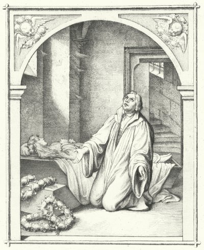 Luther Márton lánya, Magdalena holttestével, 1542 alkotó: Gustav Ferdinand Leopold Konig