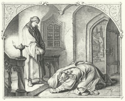 Luther Márton Hans Kohlhase kereskedővel (metszet) alkotó: Gustav Ferdinand Leopold Konig