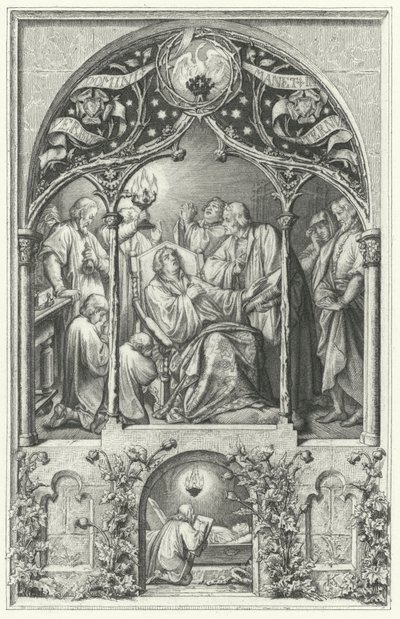 Luther Márton halála (metszet) alkotó: Gustav Ferdinand Leopold Konig