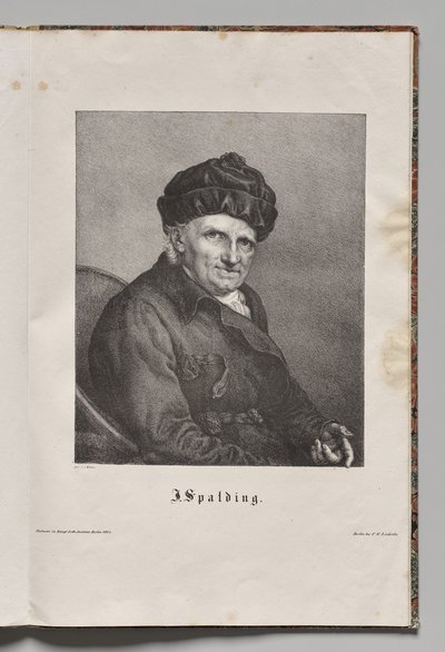 Németország híres szerzői: Johann Joachim Spalding portréja alkotó: Gustav Karl Friedrich Luderitz