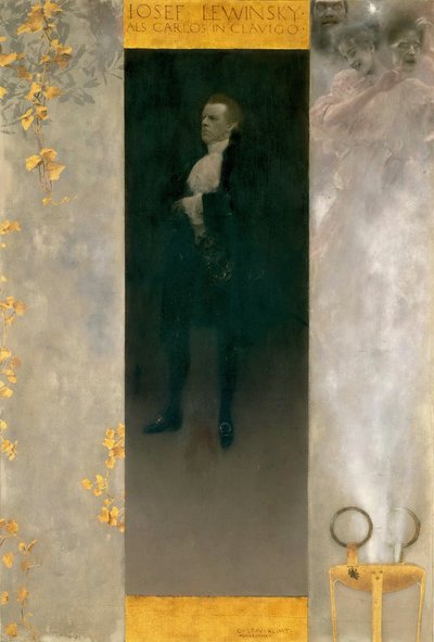 Josef Lewinsky színész, Carlos szerepében, 1895 alkotó: Gustav Klimt