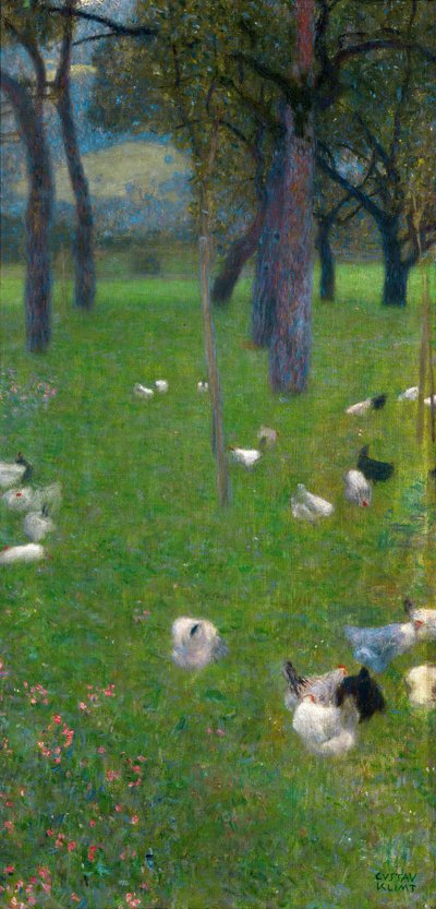 Eső után Kert csirkékkel St. Agatha-ban, 1898 alkotó: Gustav Klimt
