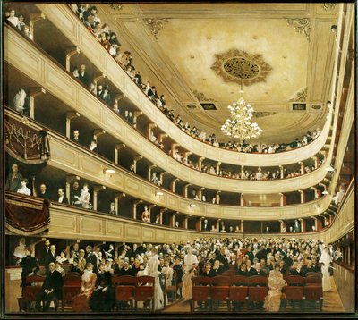 Előadóterem az "Altes Burgtheater"-ben, a régi udvari színházban. alkotó: Gustav Klimt