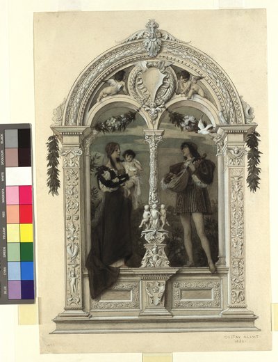 „Az ifjúság” (Alapjául szolgált: Gerlach  Schenk, Allegóriák és emblémák, 1. kötet, 8. szám) alkotó: Gustav Klimt