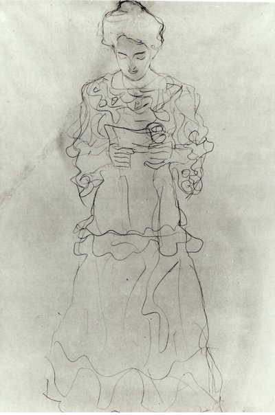 I-t olvasó lány, alkotó: Gustav Klimt