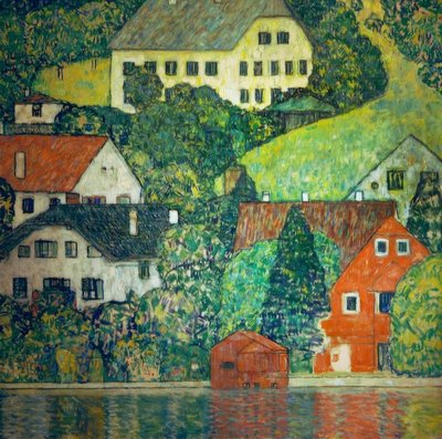 Házak Unterach am Attersee-ben alkotó: Gustav Klimt