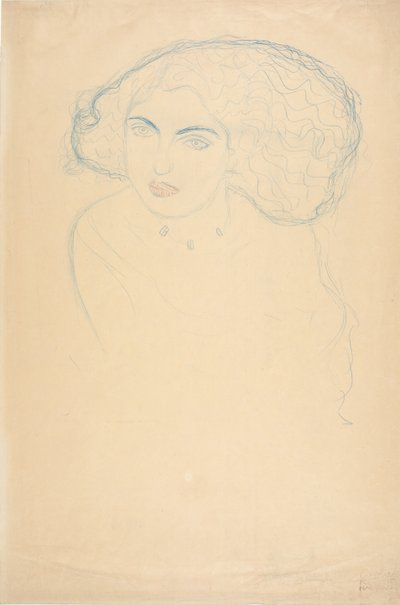 Egy nő feje, c. 1916. alkotó: Gustav Klimt