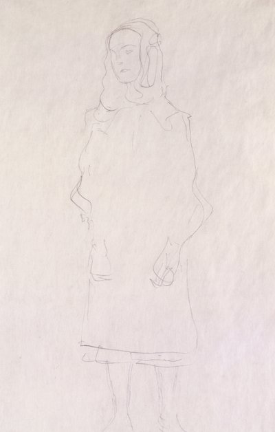 Mada Primavesi, 1925 körül (ceruza csillogó japán papíron) alkotó: Gustav Klimt