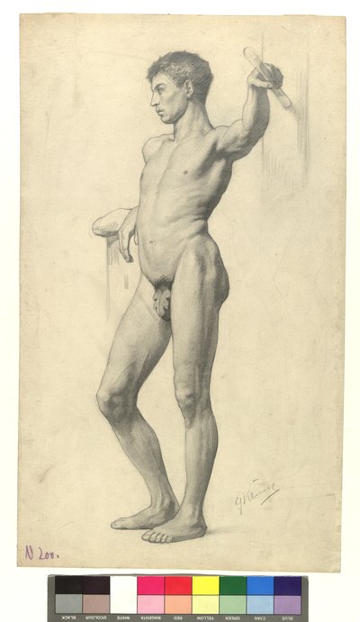 Férfi akadémiai akt alkotó: Gustav Klimt