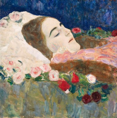 Miss Ria Munk a halálos ágyán; Fraulein Ria Munk a halálos ágyán, 1910 körül alkotó: Gustav Klimt