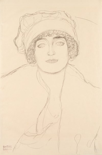 Portré kalapban, 1917-118 alkotó: Gustav Klimt