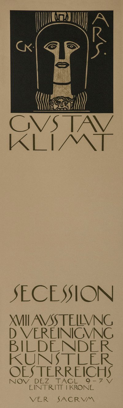 A tizennyolcadik bécsi szecessziós kiállítás plakátja, 1903. alkotó: Gustav Klimt