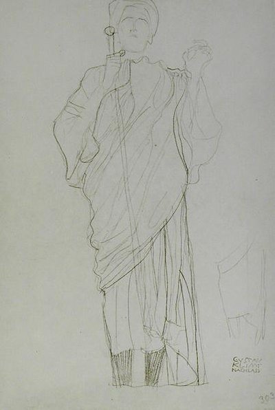 Álló nő kardot tartva alkotó: Gustav Klimt
