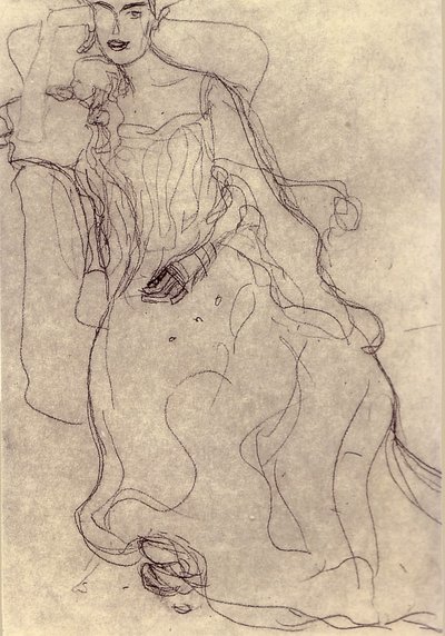 Tanulmány Adele Bloch-Bauer portréja I. festményéhez alkotó: Gustav Klimt