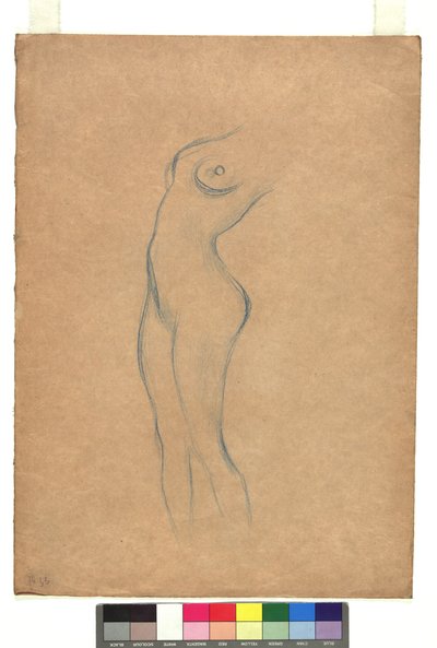Studie zu einem stehenden weiblichen Akt nach links alkotó: Gustav Klimt