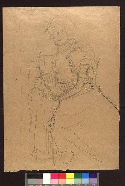 Studie zum Bildnis Sonja Knips alkotó: Gustav Klimt