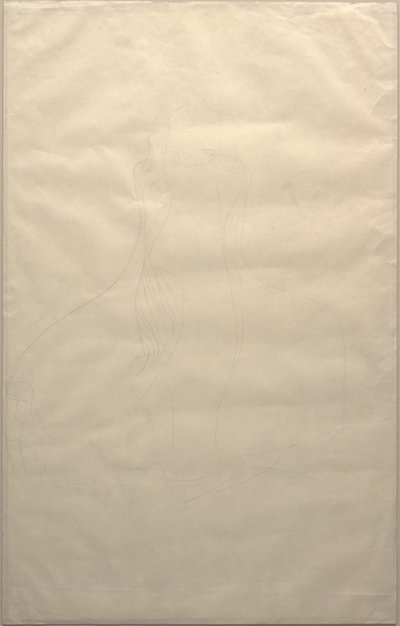 Tanulmány Adele Bloch-Bauer ruhájához, 1903 körül (ceruza papíron) alkotó: Gustav Klimt