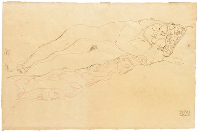 Két fekvő akt, 1913 körül alkotó: Gustav Klimt