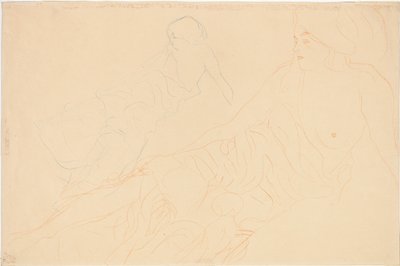 Két tanulmány egy fekvő nőről, 1913 alkotó: Gustav Klimt