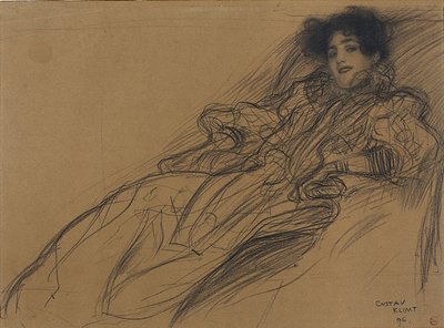 Fiatal nő egy karosszékben alkotó: Gustav Klimt