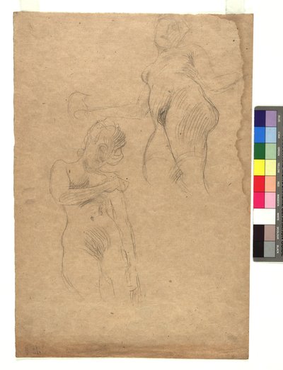 Zwei Studien weiblicher Akte alkotó: Gustav Klimt