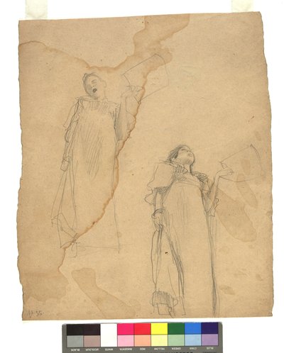 Zwei Studien zu Sängerinnen in Untersicht alkotó: Gustav Klimt