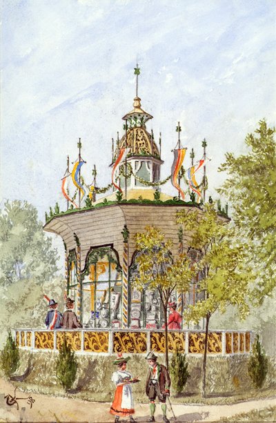Az 1898-as bécsi Schützenfest ajándéktemploma alkotó: Gustav Korompay