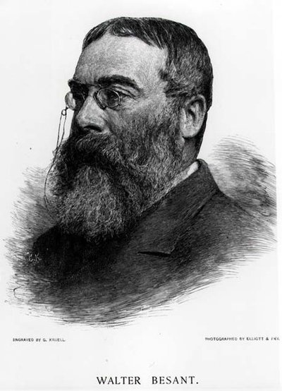 Sir Walter Besant (1836-1901) Gustav Kruell (1843-1907) metszete az Elliot & Fry fotójáról. alkotó: Gustav Kruell