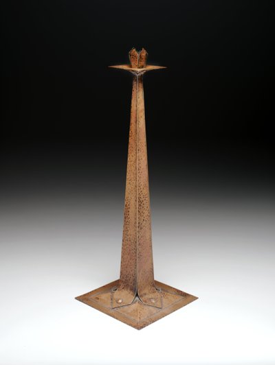 Gyertyatartó, 1907 körül (réz) alkotó: Gustav Stickley